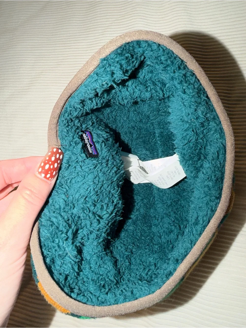 Patagonia Baby Reversible Beanie Geo Knit Small-Nettle Green 3-6 Months NEW